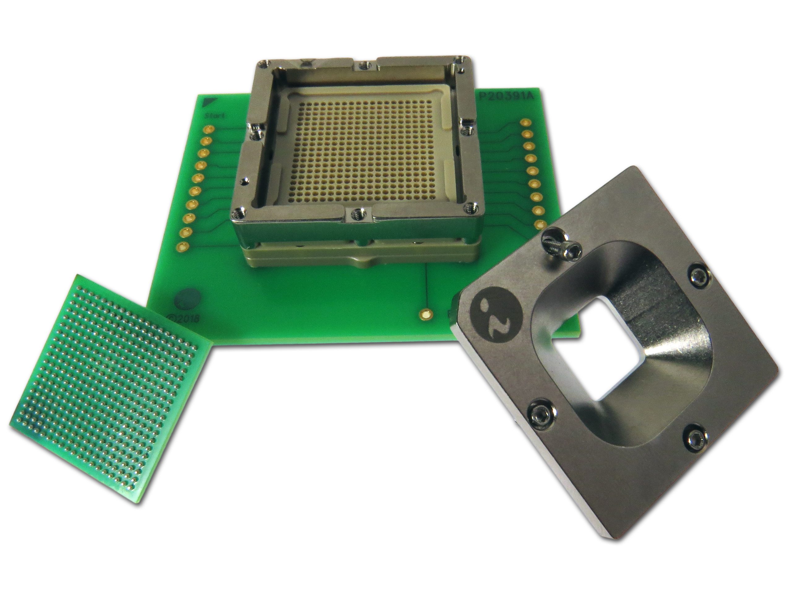 Open Top Spring Pin Socket for 1mm pitch BGA